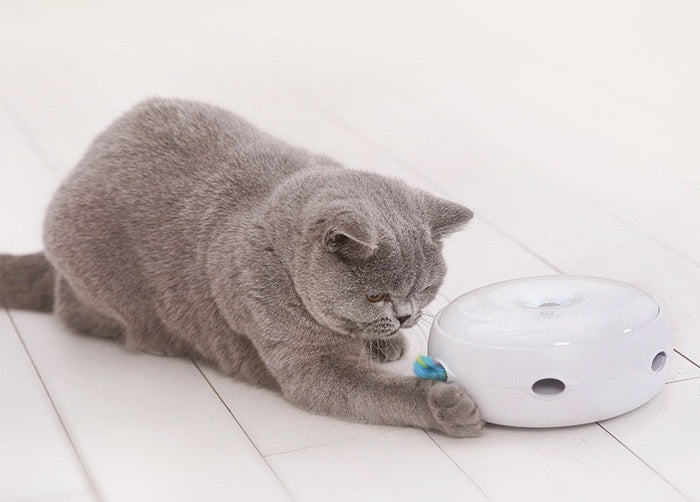 Slim interactief kattenspeelgoed in de vorm van een UFO