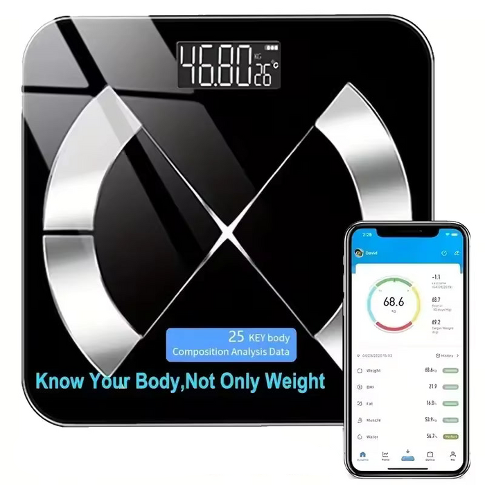 Balance impédancemètre connectée Bluetooth, noire