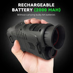 Infraroodmonoculaire kijker met 10× digitale zoom en ledlicht