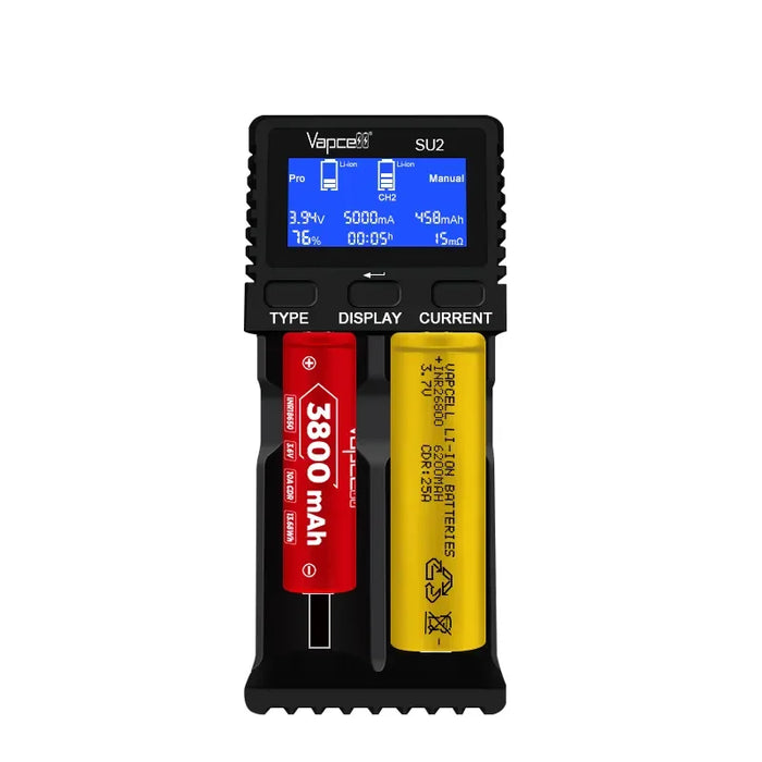 Chargeur intelligent Vapcell SU2 à deux emplacements