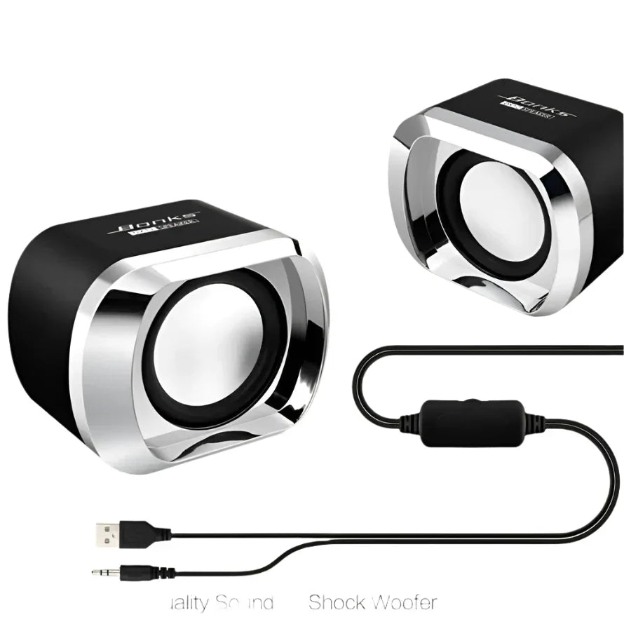 Computerspeakers met subwoofer voor lage tonen, zwart