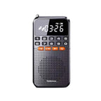 Black dual-antenna mini FM radio