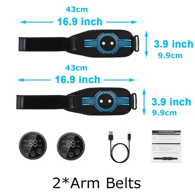 Slimme EMS-spierstimulator voor armen, blauw