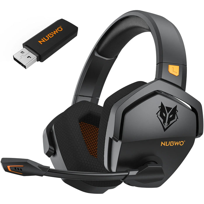 Auriculares inalámbricos para videojuegos con dos modos de conexión, naranjas