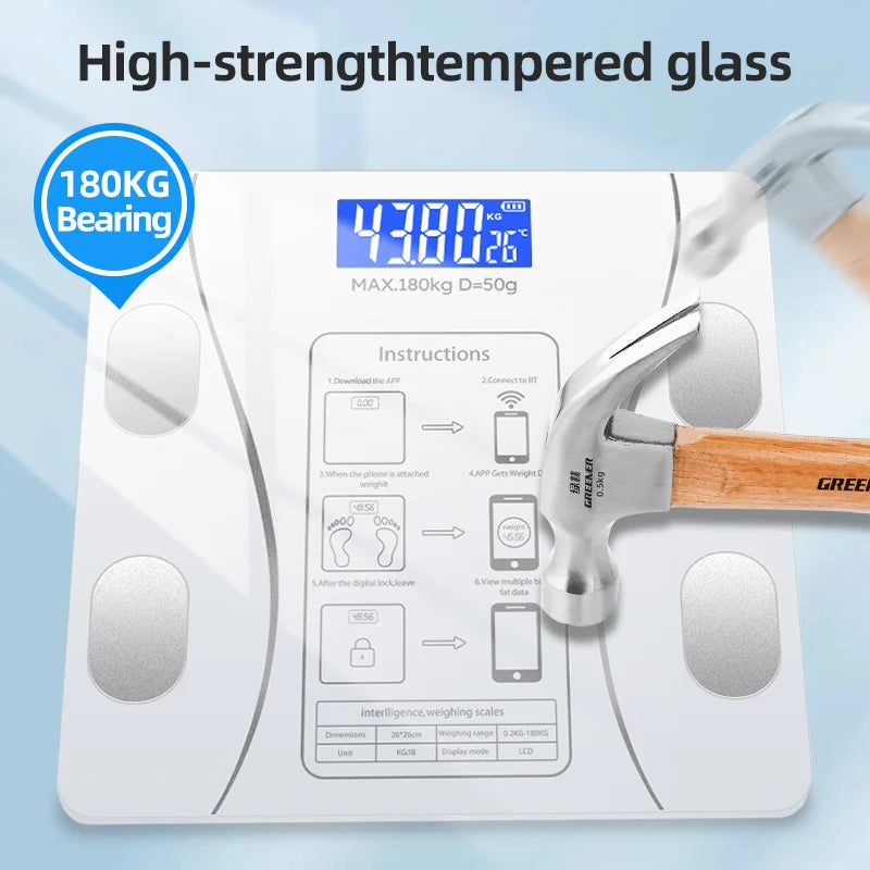 Balance impédancemètre connectée Bluetooth, blanche