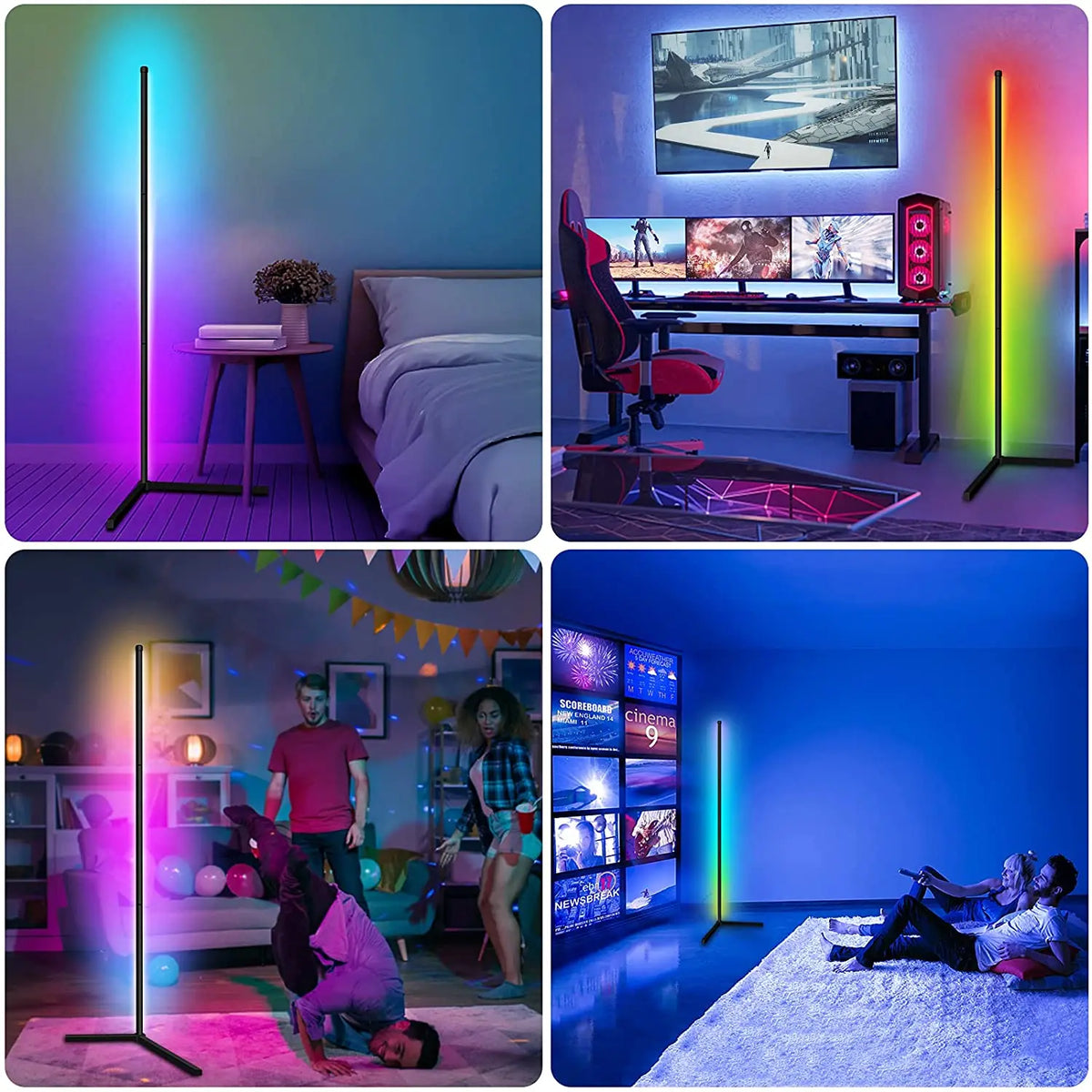 Slimme RGB-vloerlamp voor hoeken