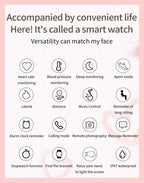 Montre connectée pour femme avec appels Bluetooth