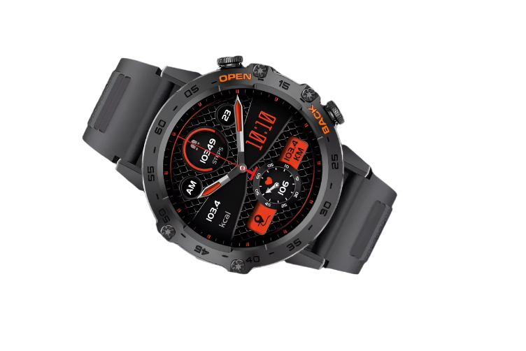 Bluetooth smartwatch voor heren, zwart