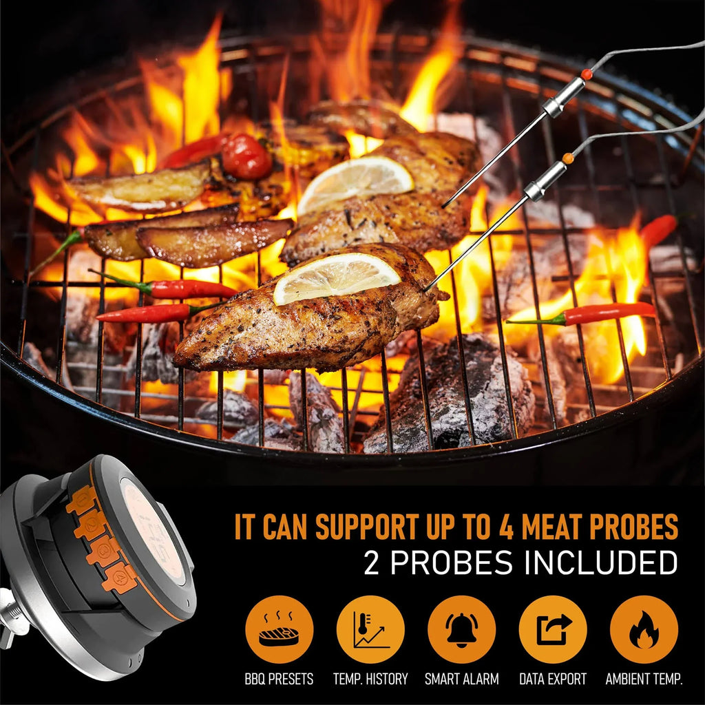 Grill Smart Wireless Meat Thermometer Black-2