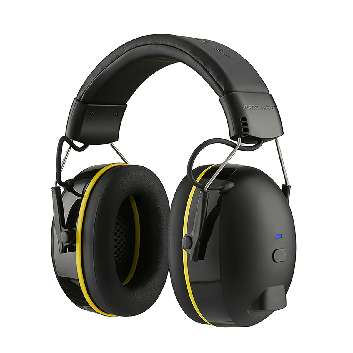 Yellow rechargeable noise-reducing earmuffs
