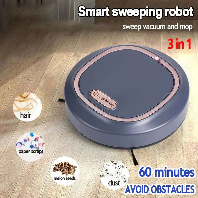 Slimme mini robotstofzuiger en dweilrobot