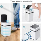 Poubelle de cuisine intelligente à ouverture tactile, 13 litres