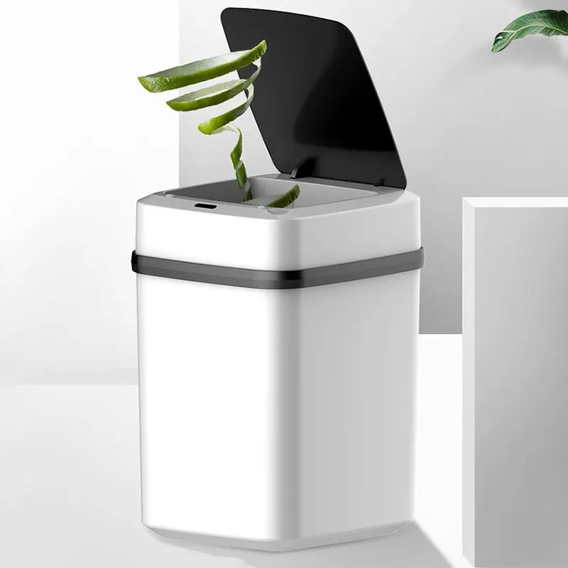Poubelle de cuisine intelligente à ouverture tactile, 13 litres