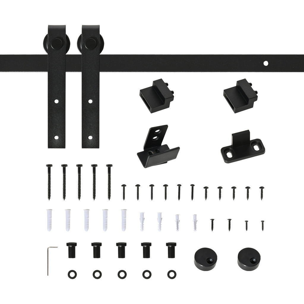 200 cm carbon steel sliding barn door rail