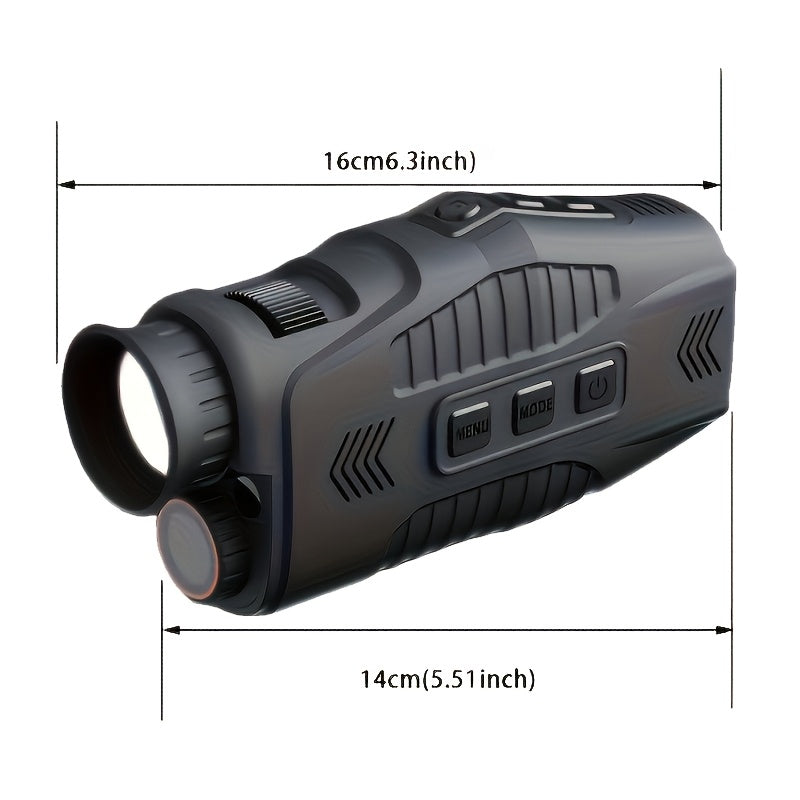 Infraroodmonoculaire kijker met 10× digitale zoom en ledlicht
