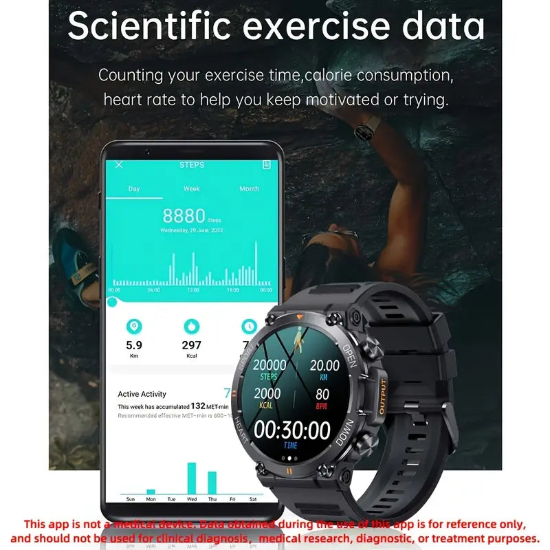 Ronde smartwatch met scherm van 3,53 cm