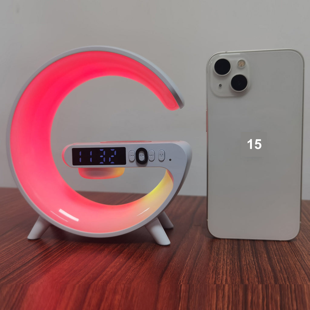 Wireless speaker with fast charging and RGB lighting