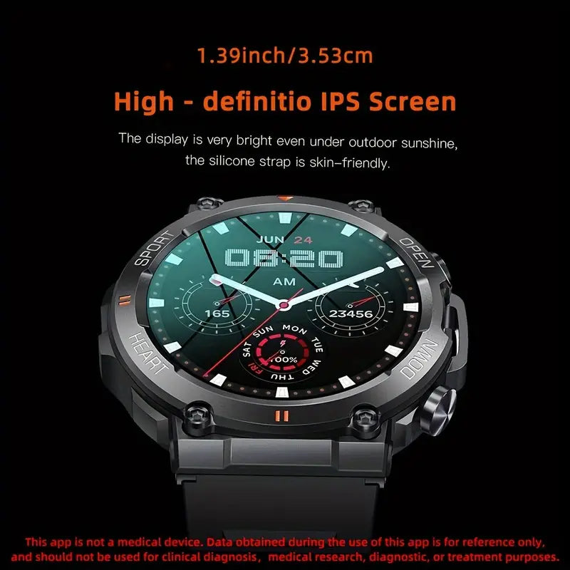 Ronde smartwatch met scherm van 3,53 cm