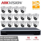 Hikvision 8 MP IP-videobewakingsset met DS-2CD2385G1-I camera