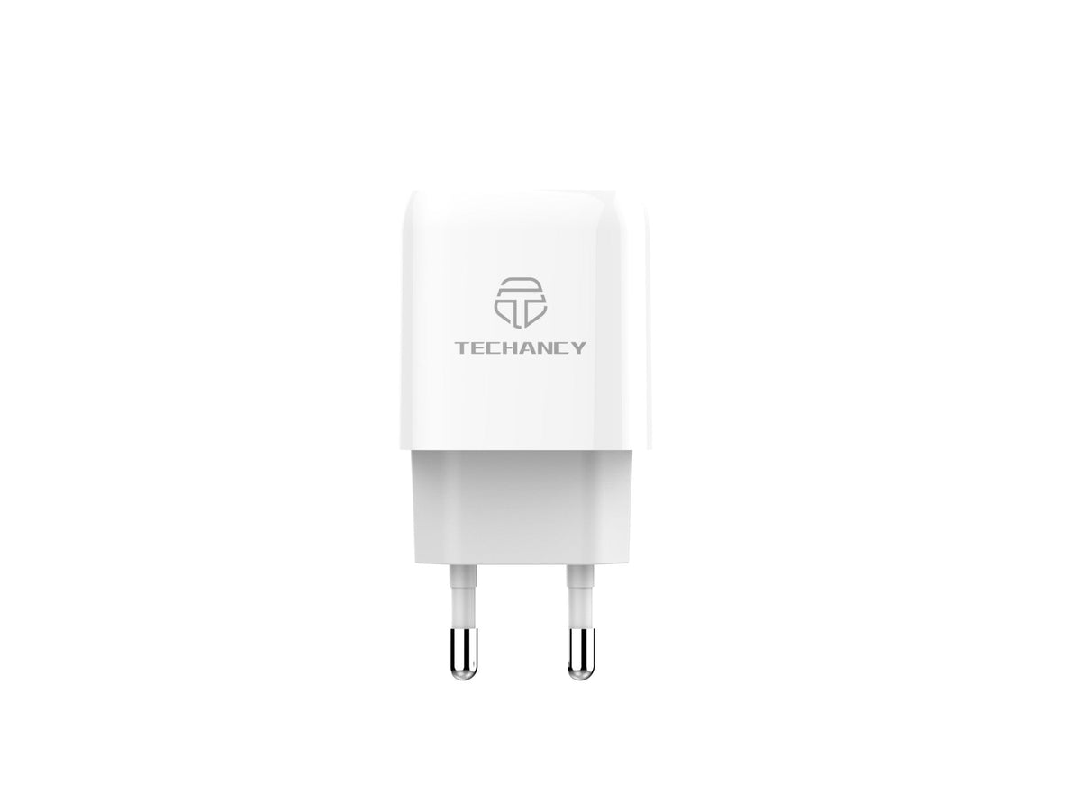 Chargeur blanc Techancy TA2801 de 20 W à charge rapide PD et QC 3.0