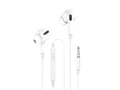 Techancy Auricular Com Fios Branco TD8036 , Microfone Integrado, 3,5 Mm, Compatível Com Smartphones E Tablets-0