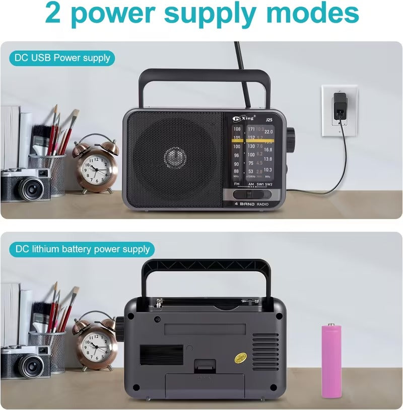 AM/FM Transistor Radio with USB Charging-2
